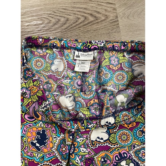 Disney Parks Paisley Mickey Mouse Lounge Pants Women's Size M Multicolor Cotton - Picture 10 of 10